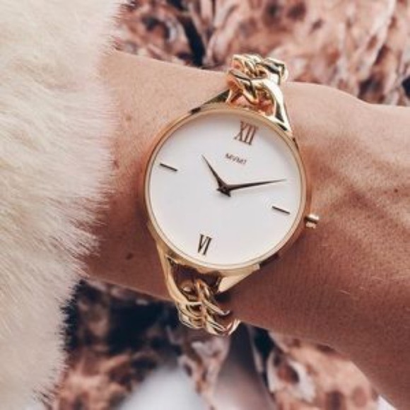 MVMT Accessories - MVMT Women's Minimalist Vintage Gala Paloma Watch - Rose Gold White